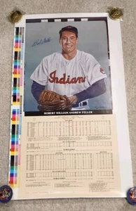 PSA JSA BOB FELLER SIGNED AUTOGRAPHED PHOTO LITHOGRAPH CLEVELAND INDIANS HOF - Picture 1 of 3