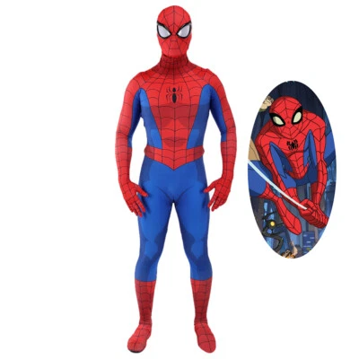 Clásico 1994 Spider-Man Disfraz Cosplay Peter Parker Body Para Niños Adultos Foto 1 de 4