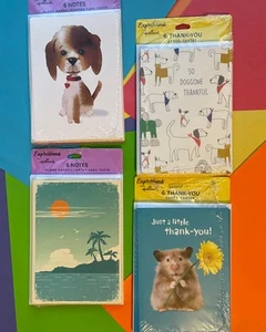 Hallmark Cards Thank You Notes carte vuote/buste 4 confezioni/6 carte in ciascuna - Foto 1 di 5