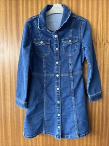 Gap Kids Blue Denim Dress Age 8-9 Years (130 Cm Regular) - Picture 1 of 6