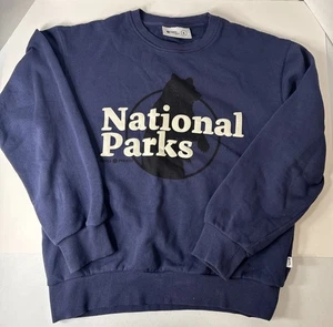 Sudadera Parks Project Adulto Pequeña Azul Parques Nacionales Oso Cuello Redondo Exterior - Imagen 1 de 12
