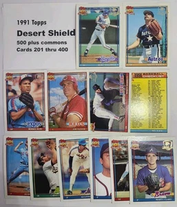 1991 Topps Desert Shield Baseball Cards Complete Your Set U Pick List 201-400 - Picture 1 of 18