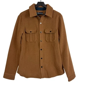 Smartwool Mens Anchor Line Shirt Jacket Merino Wool Blend Brown $220 - M - Picture 1 of 10