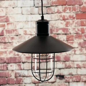 Calgary Traditional Rustic Iron 8W LED Ceiling Light & Wire Guard-  Home, Retail - Picture 1 of 3