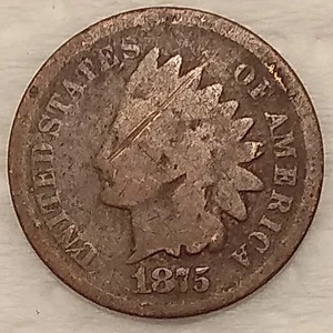 1875 Indian Head Cent Penny 1C # - G - #13852 - Picture 1 of 4
