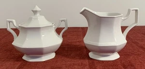 Johnson Brothers Heritage White Milk Jug & Lidded Sugar Bowl - Picture 1 of 10