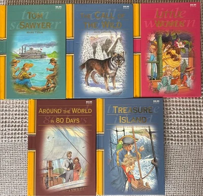 Hinkler Illustrated Classics Hardcover Tom Sawyer Treasure Island Little Women + - image 1 of 4