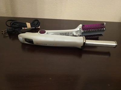 Barril de hierro caliente giratorio húmedo a seco InStyler IS1001 probado plateado y púrpura Foto 1 de 4
