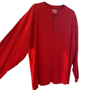 Vtg Marlboro Unlimited Shirt Henley Mens XL Long Sleeve Red Waffle Smoking NWT - Picture 1 of 9
