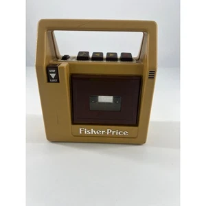 Vintage Fisher Price Cassette Tape Player Brown 1980s Recorder Toy Untested - Picture 1 of 6