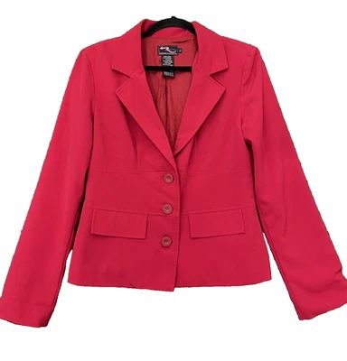 Blazer Fifty Five Rampage Clothing Co para mujer talla L rojo manga larga botón delantero Foto 1 de 4
