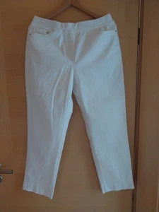 Weiße Sommer Baumwoll Capri Hose Schlupf mit Gummizug Neu Größe 42 neu!!! - Bild 1 von 5