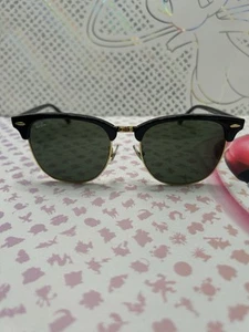 Ray Ban Black And Gold Clubmaster Sunglasses - Picture 1 of 7