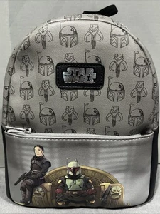 Funko Star Wars Mandalorian The Book of on Throne Boba Fett Mini Backpack Bag - Picture 1 of 4