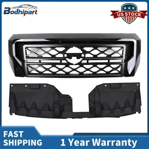 Parrilla superior delantera negra para Nissan Frontier S SV 2022-2024 62310-9BU0D - Imagen 1 de 11