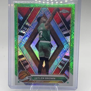 2023-24 Jaylen Brown SP #78 Topps Chrome Green Logo Refractor | Celtics - Bild 1 von 2