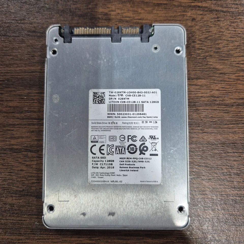 LiteOn   CV8-CE128-11 128 GB SATA III 2.5 in Solid State Drive - Image 1 of 1