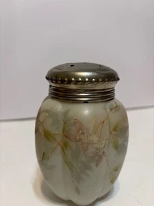 Antiker CF Monroe Wave Crest Opalware Zuckerstreuer floral. Siehe alle Fotos 51/4" - Bild 1 von 1