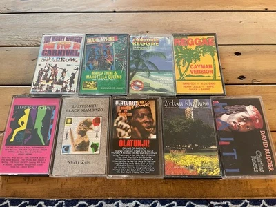 rare world music 9 cassette lot Olatunji Ladysmith Black Mambazo David Rudder - Image 1 of 4
