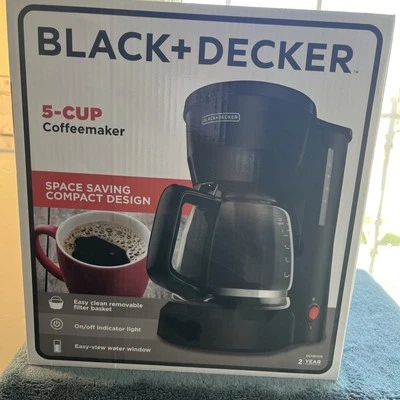 BLACK+DECKER 5-Cup Coffeemaker Black DCM600B New Never Opened Or Never Unsealed - Image 1 of 4