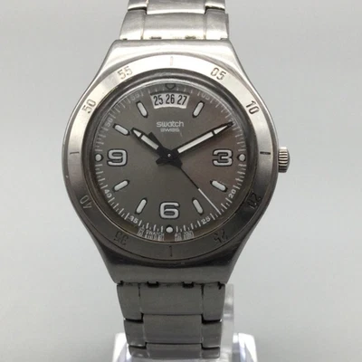 Swatch Irony Work In Progress Watch Mens 37mm Date Swiss Made New Battery 7.25" - Image 1 of 4