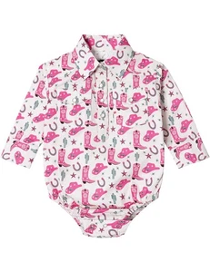 Body de bebé Stars & Stripes manga larga y divertido motivo "BABY COWGIRL" - Imagen 1 de 2