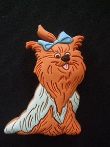 Magnet  - motif chien   YORKSHIRE avec un noeud bleu - Picture 1 of 1