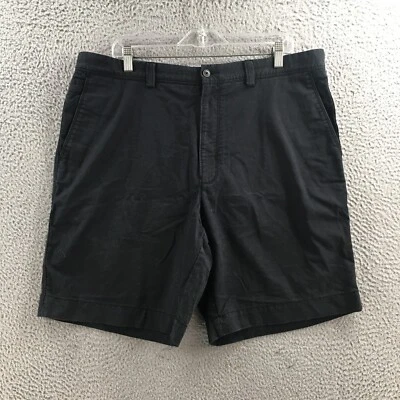 Tommy Bahama Chino Shorts Mens 38 (actual 39x9) Black Cotton Blend High Rise Zip - Image 1 of 4