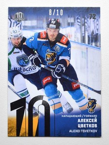 2018-19 Sereal Premium KHL 2017-18 SILVER Foil #SCH-017 Alexei Tsvetkov 08/10