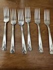 Gailstyn Silver Plate7 5/8 Inch Set Of 6 Forks Sold As Is Free Mystery Gift