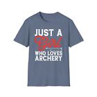 Just A Girl Who Loves Archery Archer Bow Arrows Unisex Softstyle T-Shirt