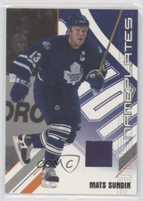 2001-02 ITG Ultimate Memorabilia 2nd Edition Nameplates /40 Mats Sundin HOF