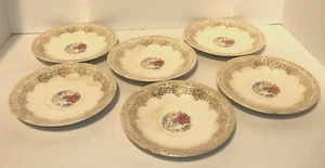 Royal China Saucers - Robinhood Pattern - w/Warranted -22K Gold Filigree - Picture 1 of 9