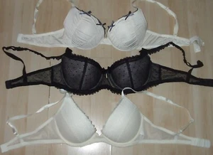 3x DAMEN BH BÜGEL BH in SCHWARZ und WEISS - GR 36/38 75B - Bild 1 von 7