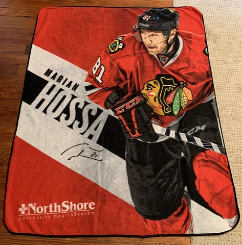 MARIAN HOSSA Chicago Blackhawks Throw Blanket NorthShore University HealthSystem Cover