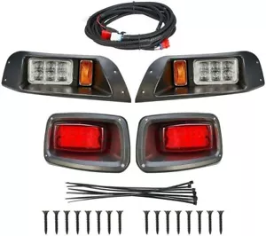 12V Golf Cart Headlight & Tail LED Light Kit Adjustable For EZGO TXT G/ E 96-13 - Foto 1 di 14