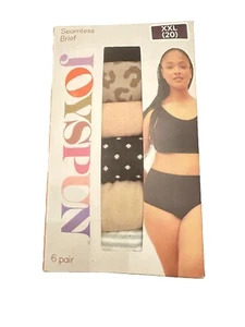JOYSPUN..BRAND NEW IN BOX..Womens 6 pair Seamless Brief underwear, Size XXL (20) - Picture 1 of 4
