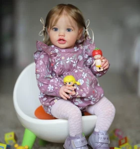 Bambola Reborn 60 CM in Silicone Morbido / Realistica Fatta a mano Bionda 2025 - Foto 1 di 9