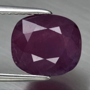 RUBY 4.05 ct Red Cushion 9.0x7.8x5.5 mm Natural Unheated Untreated from Guinea - Picture 1 of 24