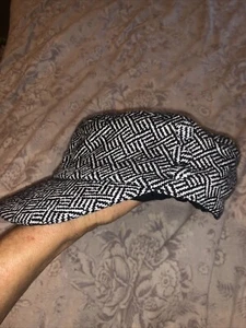 NEW Ladies Mens Wool Look English Tweed basket weave Black and White Army Cap - Picture 1 of 4
