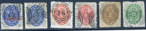 DANIMARCA 1870 Valore nelle abilità Set di parti da SG 39 a SG 48 FU alcune imperfezioni - Foto 1 di 2