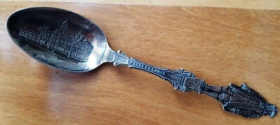 Antigua cuchara de plata esterlina William Penn Independence Hall Philadelphia 1776 Foto 1 de 4