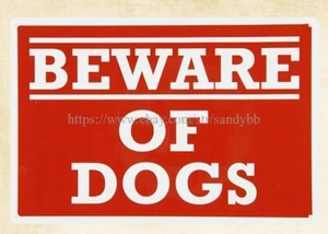 Beware of Dog warning plaque metal tin sign metal wall art plaques - Picture 1 of 4