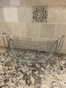 Metal Hammock Fruit/Veggie Basket Table Top Stand Stainless Steel - Picture 1 of 4