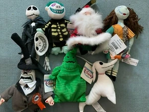 Nightmare Before Christmas 7 Bean Bag Plush Toys Disney Store Original Tags NEW! - Picture 1 of 9
