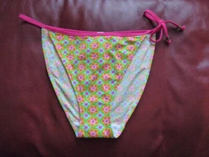 BNWT Bikini bottoms UK Size 16 Etam green yellow floral - Picture 1 of 2