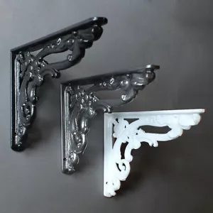 SOPORTE CISTERNA ESTANTE VICTORIANO HIERRO FUNDIDO ANTIGUO 8x6" negro blanco peltre br07 - Imagen 1 de 4