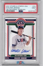 2021 Stars & Stripes USA Walker Jenkins 18U National Team Auto PSA MT9 /399 POP5