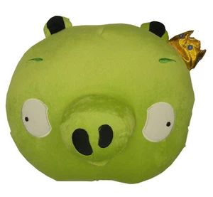 Brand New Angry Birds 14.5" Plush Green King or Grandpa PIGLET Piggy Pig Pillow - Picture 1 of 3