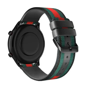 22mm Luxury Leather Nylon Watch Band Strap For Huami Amazfit GTR 2/3/4 Wristband - Picture 1 of 18